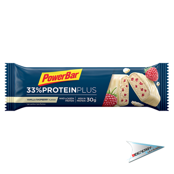 PowerBar-33% PROTEIN PLUS (Conf. 10 barrette da 30gr)   vanilla raspberry  